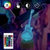 Guitare miniature ROCK LED Gibson Les Paul Lampe 3D (16 couleurs) avec télécommande