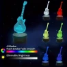 Guitare miniature ROCK LED Gibson Les Paul Lampe 3D (16 couleurs) avec télécommande