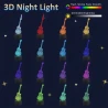 Miniatur-ROCK-LED-Gitarre Gibson Les Paul 3D-Lampe (16 Farben) mit Fernbedienung