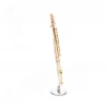 Flûte traversière miniature en métal avec support et étui