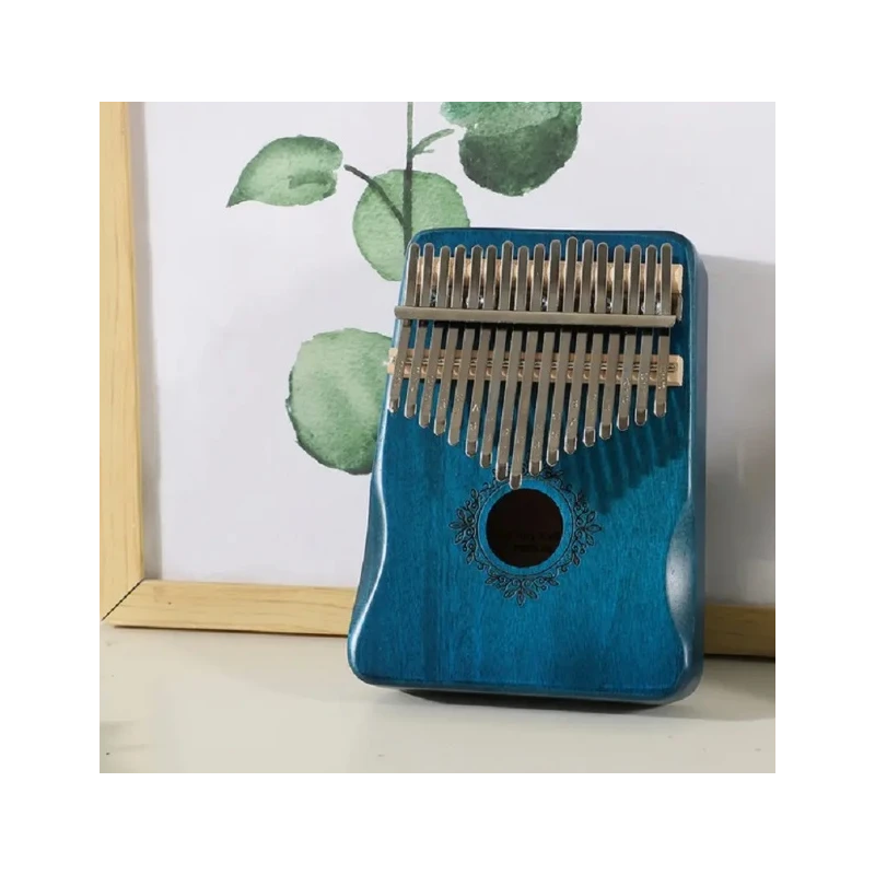 17-Key Perfect Gauntlets (thumb) Piano Mahogany BLUE Kalimba Portable (mahogany flower version)