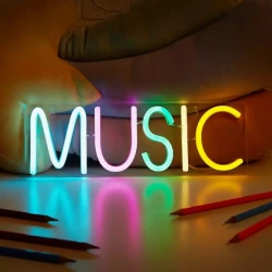 LED Neon Sign "MUSIC" Night...