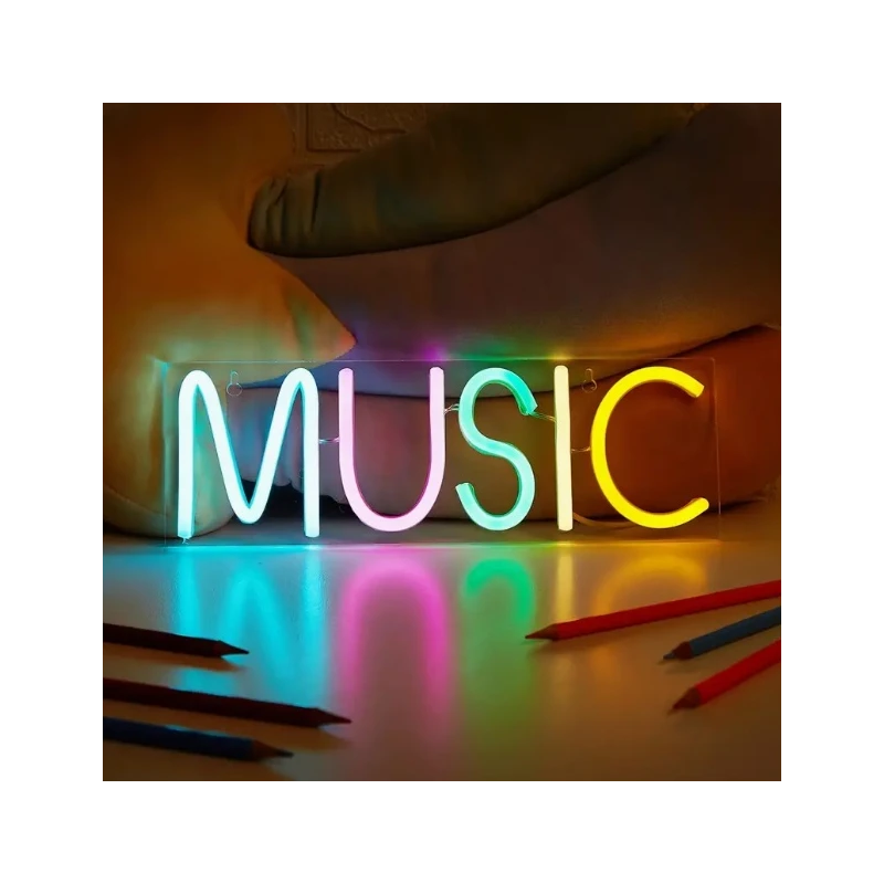 LED Neon Bord "MUSIC" Nachtverlichting / sfeerverlichting