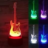 ROCK LED guitar Fender Stratocaster 3D lamp (7 colors adjustable) one-touch.