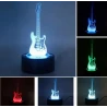 ROCK LED guitar Fender Stratocaster 3D lamp (7 colors adjustable) one-touch.