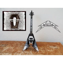 Guitar Electra Flying V "Death Magnetic" Tribute James Hetfield -Metallica-