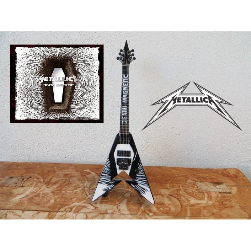 Guitar Electra Flying V "Death Magnetic" Tribute James Hetfield -Metallica-