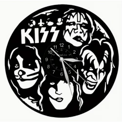 LP Vinyl Quartz wall clock KISS - Heads