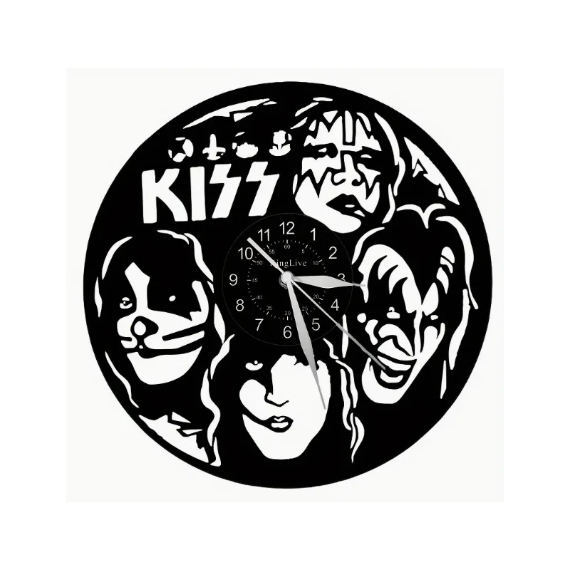 Horloge murale LP Vinyl Quartz KISS - Heads