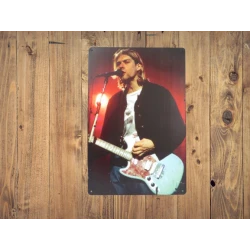 Wandschild Kurt Cobain - NIRVANA - - Vintage Retro - Mancave - Wanddekoration - Werbeschild - Metallschild