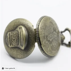 ACDC „Hells Bells“ Bronze-Taschenuhr (Quarzwerk).