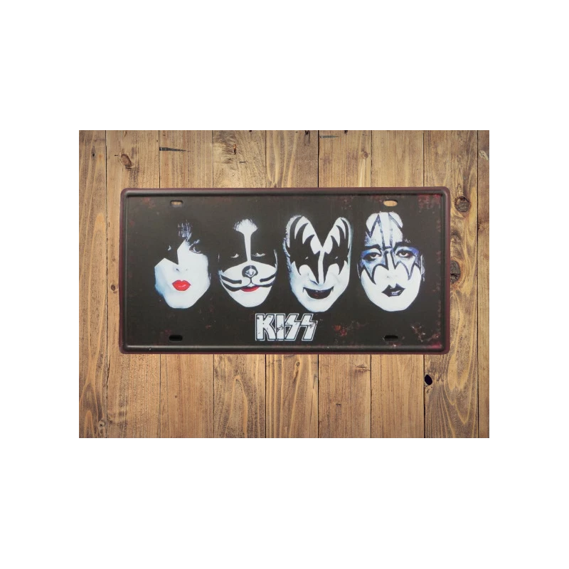 ENSEIGNE MURALE KISS 'I WAS MADE FOR LOVIN' YOU' - 1978 VINTAGE RETRO - MANCAVE - DÉCORATION MURALE - ENSEIGNE PUBLICITAIRE