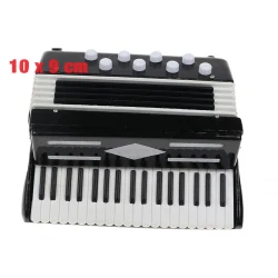Miniature handmade Accordion Classic with 8 bass buttons in black box