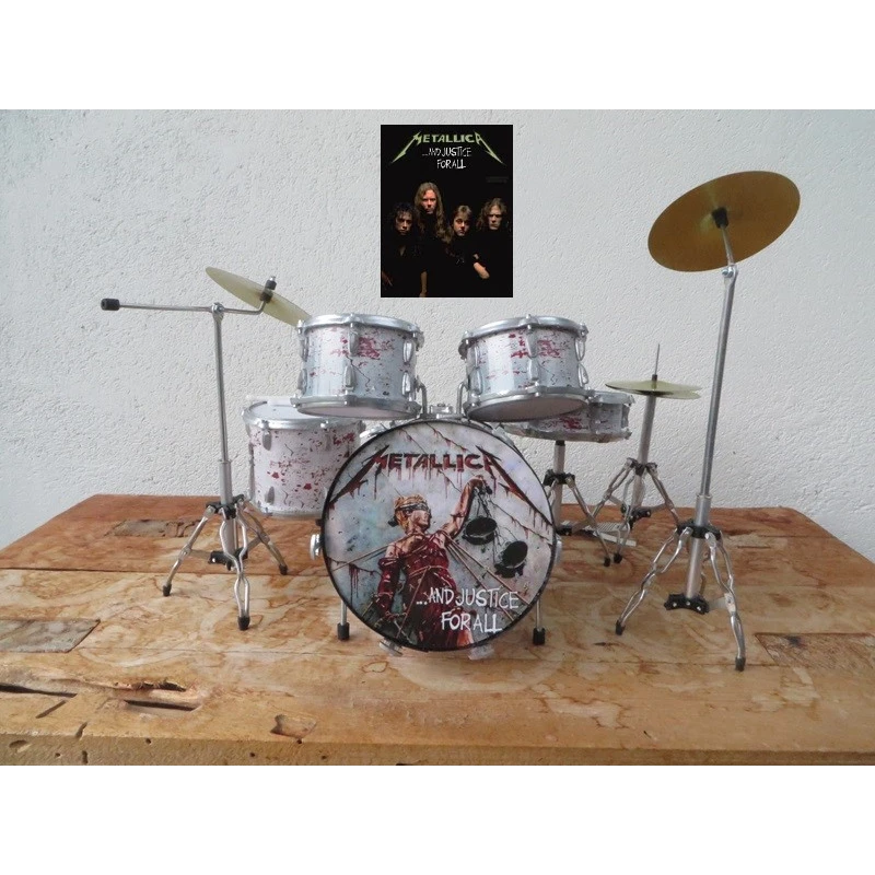 Drumstel van Metallica (Lars Ulrich) "... and Justice for all" - ZEER GEDETAILLEERD!