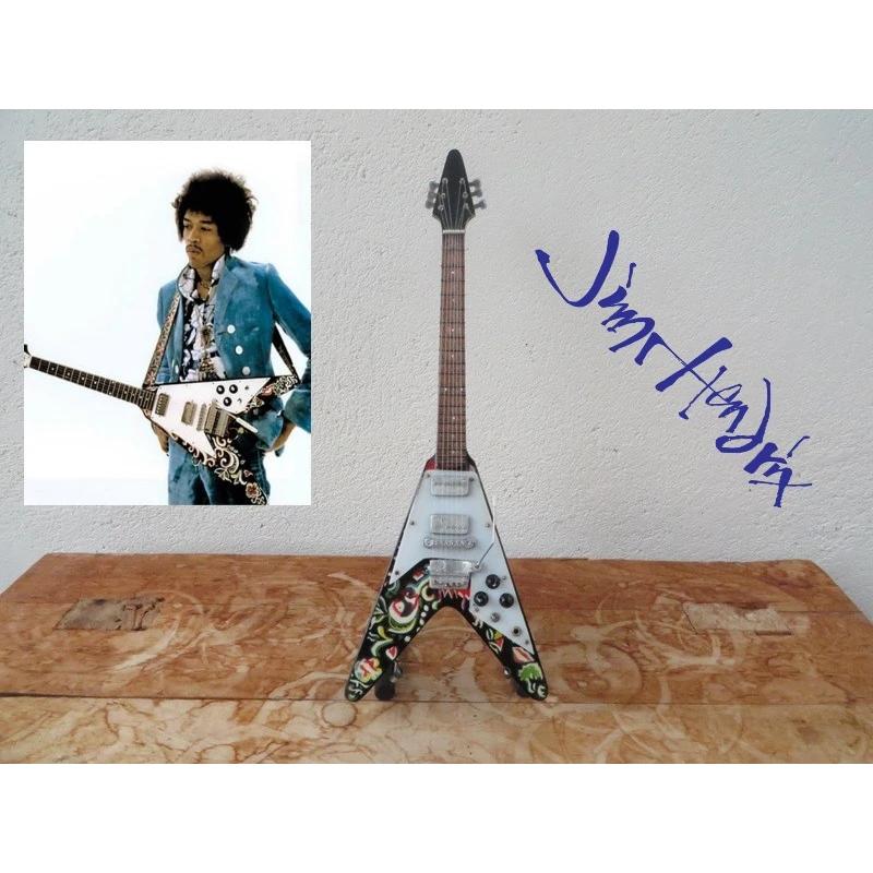 Gitarre Jimi Hendrix Gibson Flying V Art Print by Brian Methe