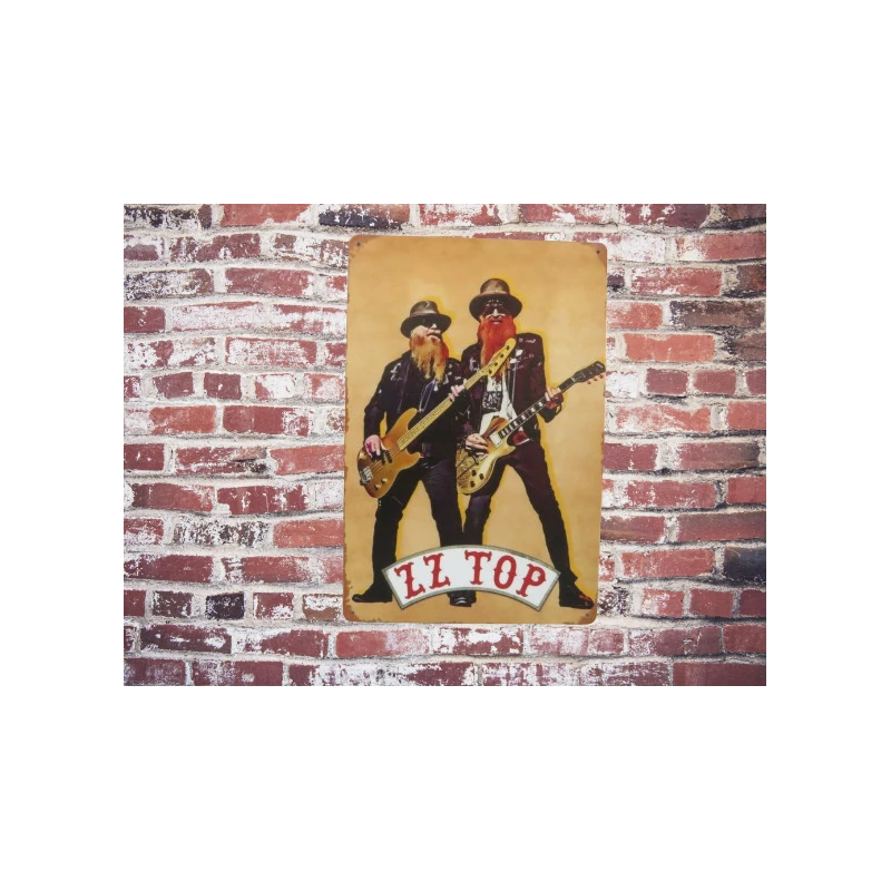 Wall sign ZZ Top - Vintage Retro - Mancave - Wall Decoration - Metal sign