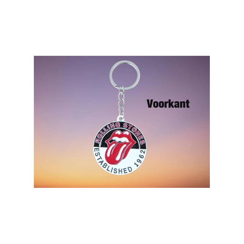 The Rolling Stones Tongue Metal Die Cast Relief Logo Keychain