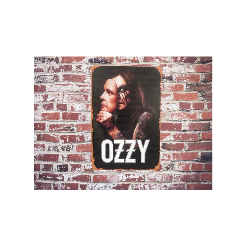 Enseigne murale John Michael "Ozzy" Osbourne - Vintage Retro - Mancave - Décoration murale - Enseigne publicitaire -