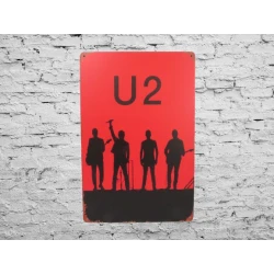 Wandschild U2 - Vintage Retro - Mancave - Wanddekoration - Werbeschild - Metallschild