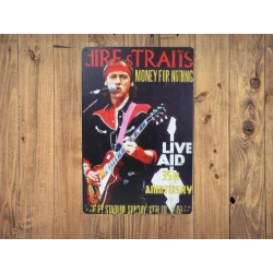 Wall sign DIRE STRAITS money for nothing Vintage Retro - Mancave - Wall Decoration - Advertising Sign - Metal sign