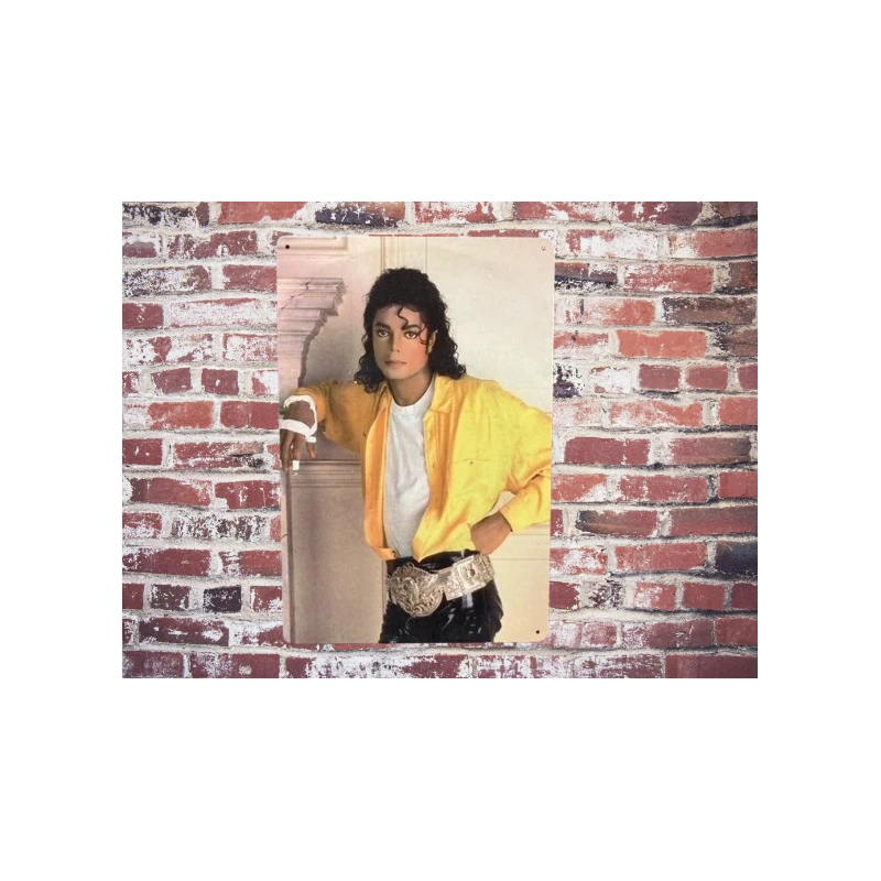 Wandbord Michael Jackson - Vintage Retro - Mancave - Wand Decoratie - Reclame Bord - Metalen bord