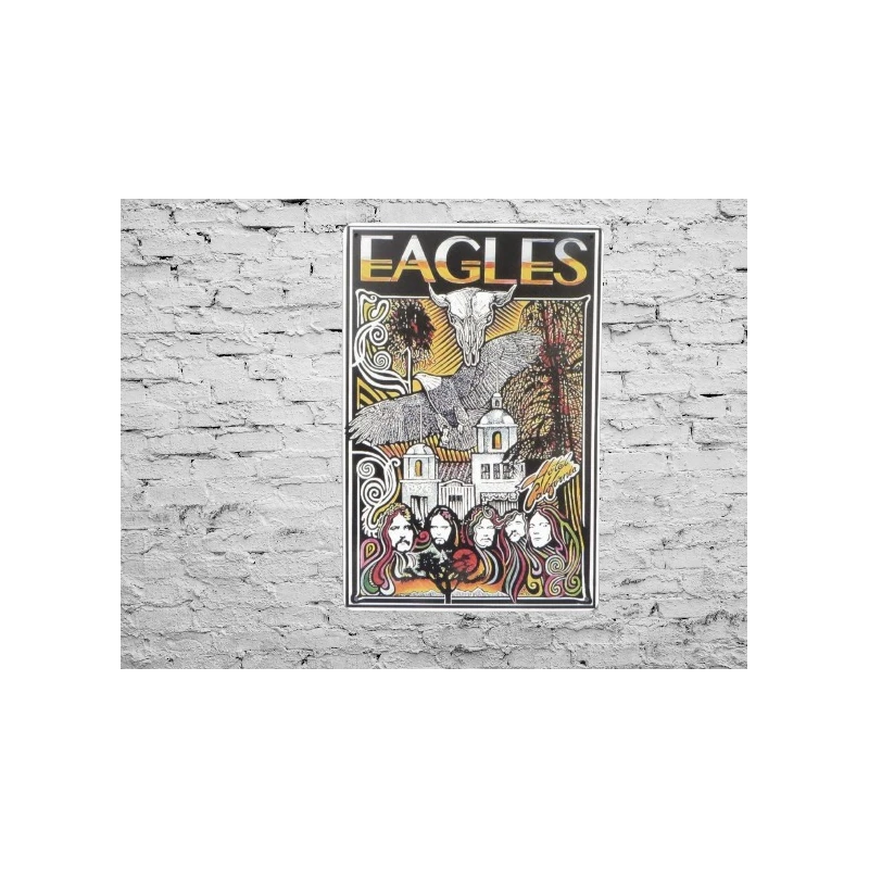 Wandbord EAGLES "Hotel California" - Vintage Retro - Mancave - Wand Decoratie - Reclame Bord - Metalen bord