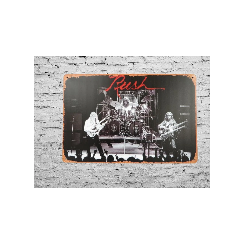 Wall sign RUSH "Concert" - Vintage Retro - Mancave - Wall Decoration - Advertising Sign