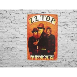 Enseigne murale en métal ZZ TOP "The little band fromTexas"