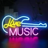 LED Neon Sign "LIVE MUSIC" Night lighting / mood lighting