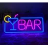 ENSEIGNE AU NÉON LED "BAR" ÉCLAIRAGE DE NUIT / ÉCLAIRAGE D'AMBIANCE