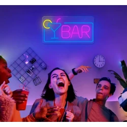 ENSEIGNE AU NÉON LED "BAR" ÉCLAIRAGE DE NUIT / ÉCLAIRAGE D'AMBIANCE