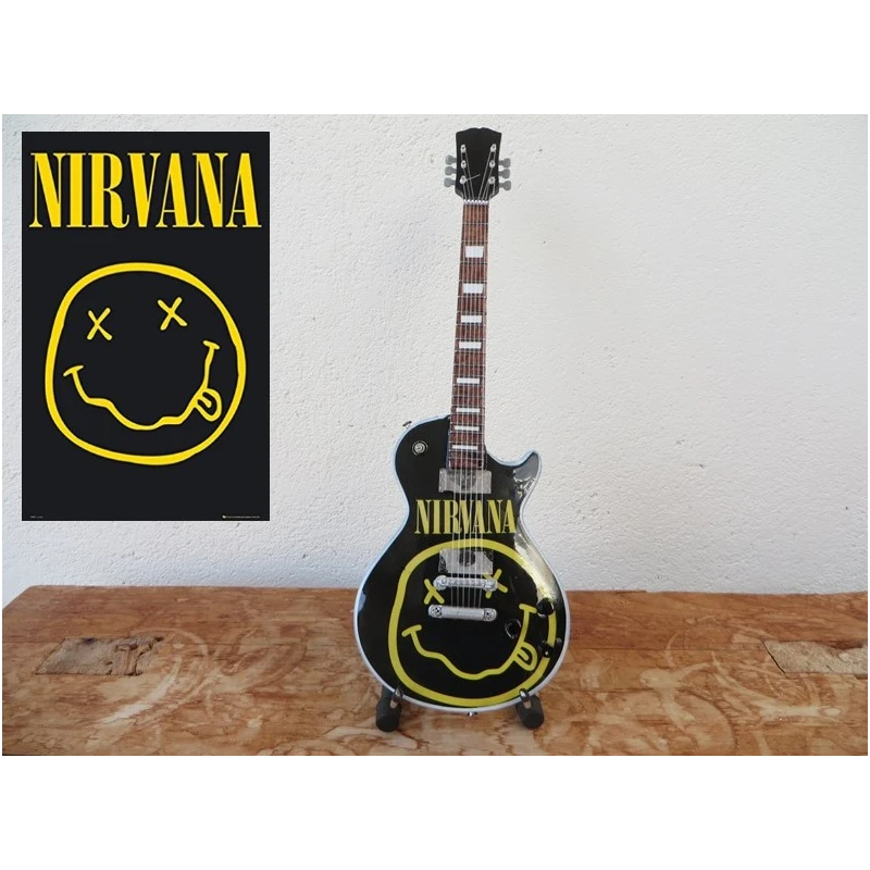 Miniature guitar 'Gibson Les Paul' by Nirvana - Kurt Cobain