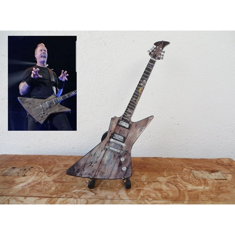 Gitaar JAMES HETFIELD ( Metallica ) ESP EX Explorer Wood (braun/blue)