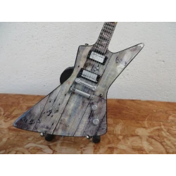 Gitarre JAMES HETFIELD (Metallica) ESP EX Explorer Wood (braun/blue)