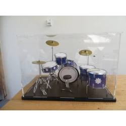 Plexiglas stolp /vitrine voor o.a. Miniatuur Drumstel