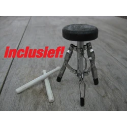 Miniatuur drumstel black / Antraciet RAMMSTEIN - Standaard model -