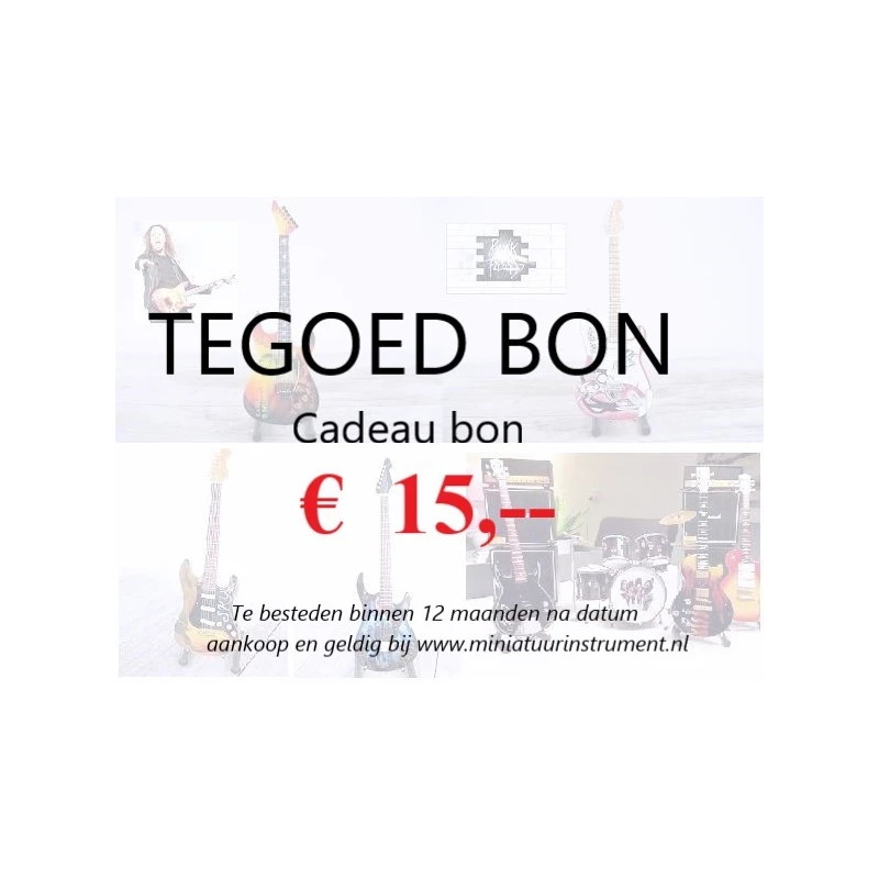 Tegoedbon / cadeaubon / verjaardagsgeschenk