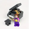 Lego achtig ROCK poppetje Elton John & Vleugel (piano)