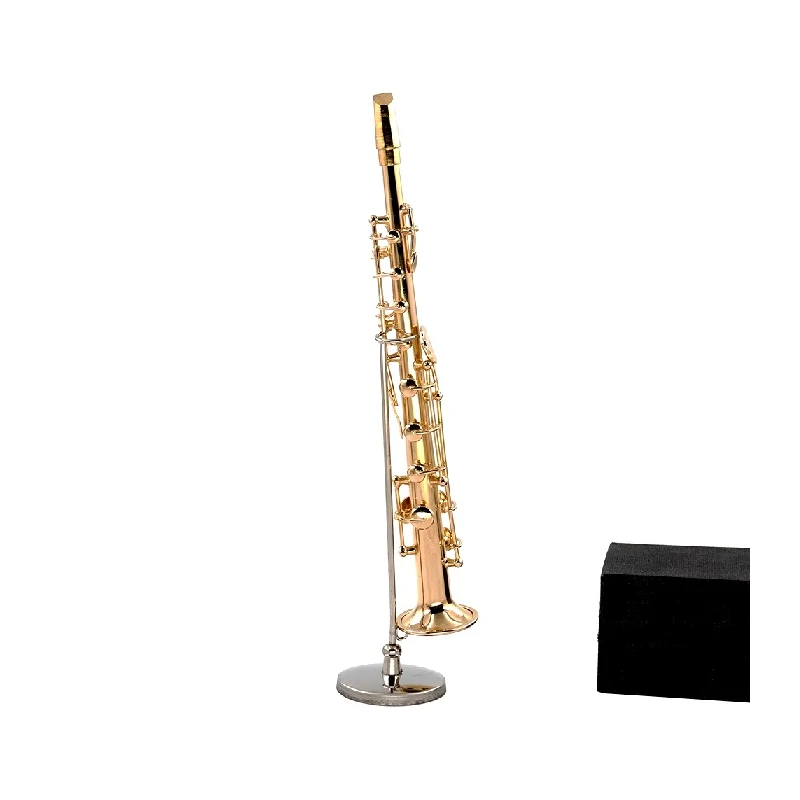 Saxophone Soprano en métal Saxophone Soprano Sax avec support et étui