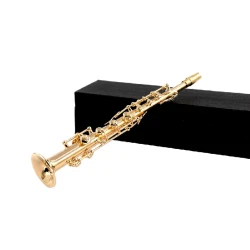 Saxophone Soprano en métal Saxophone Soprano Sax avec support et étui