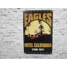 Enseigne murale EAGLES "Hotel California Tour 1977"  - Vintage Retro - Mancave - Décoration murale