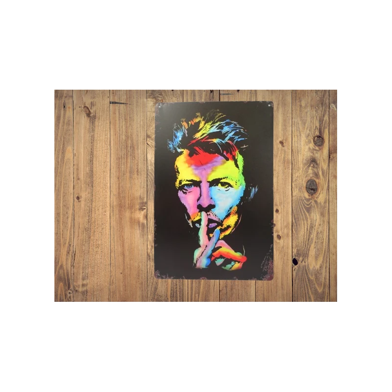 Wall sign DAVID BOWIE (art) - Vintage Retro - Mancave - Wall Decoration - Advertising Sign -Metalen bord