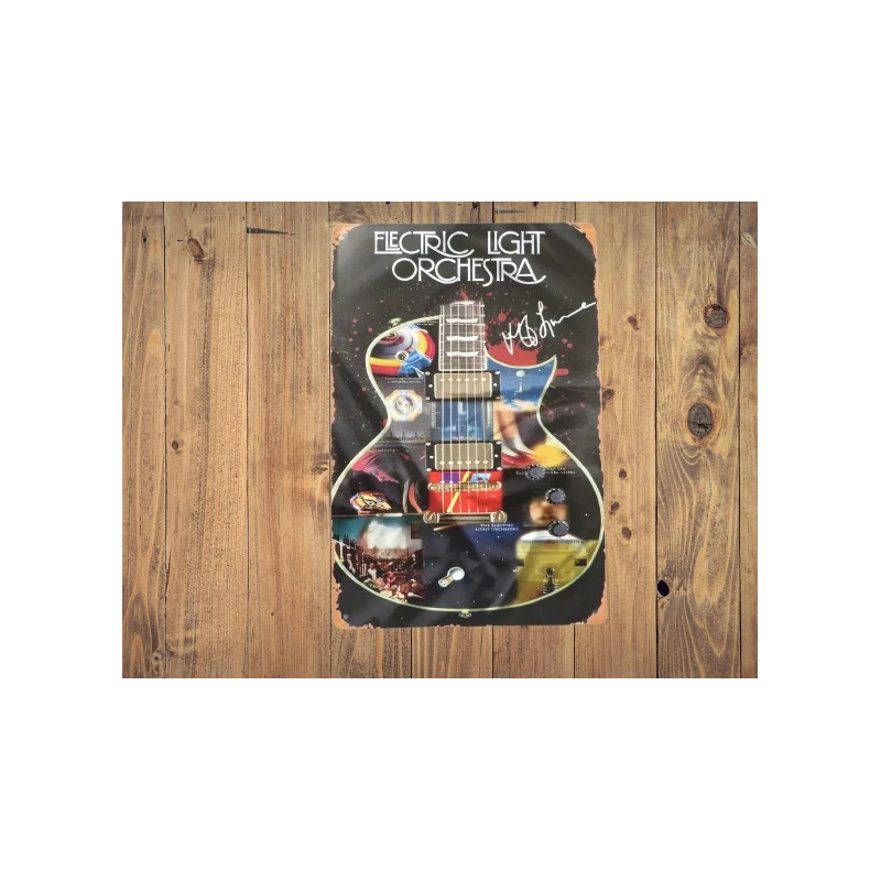 Wandschild ELO - (Jeff Lynne) Vintage Retro - Mancave - Wanddekoration - Werbeschild -