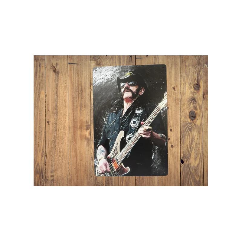 Enseigne murale Lemmy Kilmister - Motorhead (art) - Vintage Retro - Mancave - Décoration murale - Enseigne publicitaire -