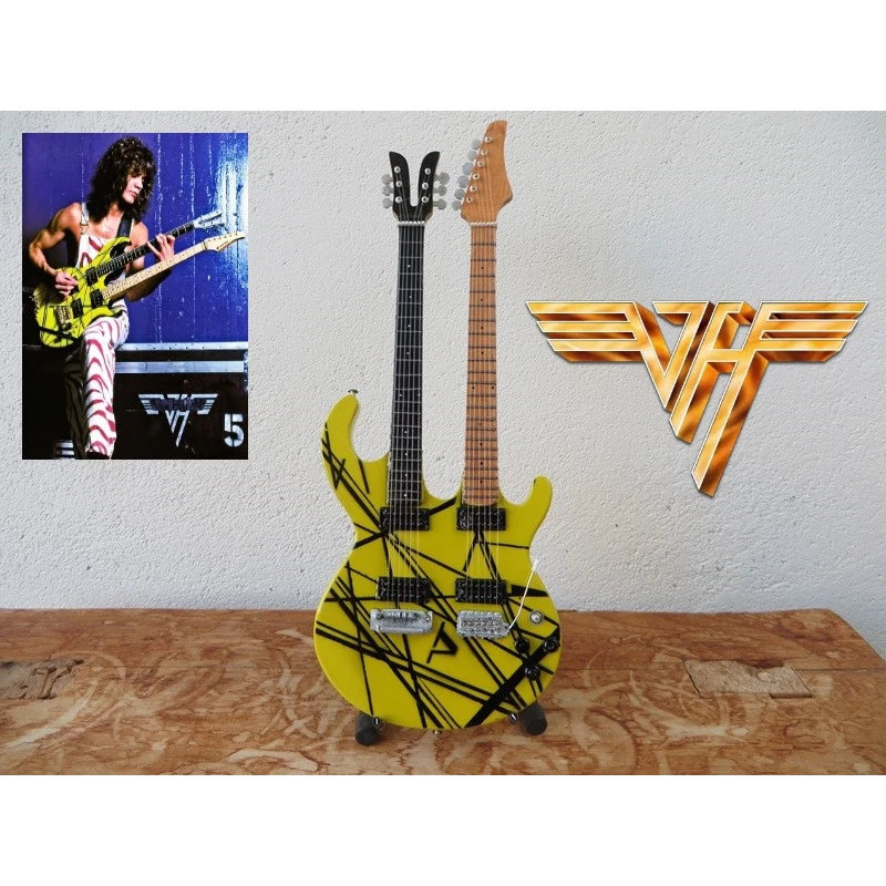 Gitarre Eddie Van Halen Kramer Double neck „Stripe Yellow“