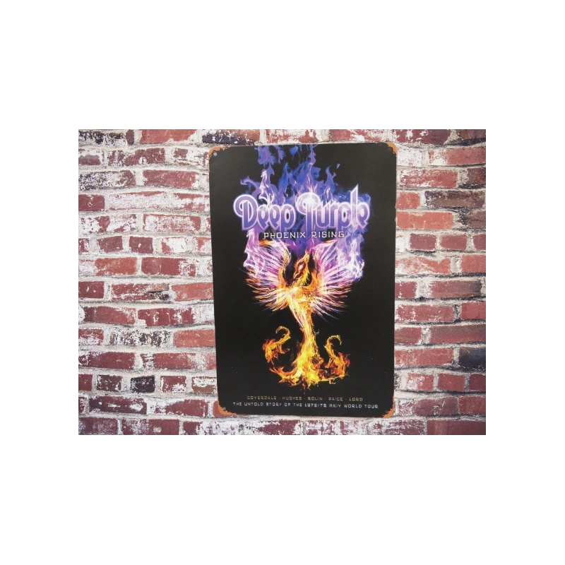 Wall sign DEEP PURPLE - Vintage Retro - Mancave - Wall Decoration - Advertising Sign - Metal sign