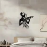 Metal Wall Sign Girl Playing Violin (Metal Wall Art)